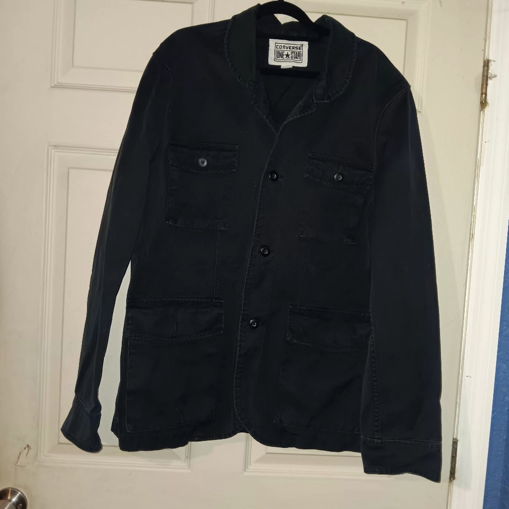 Converse Men's Black Military Jacket Sz L